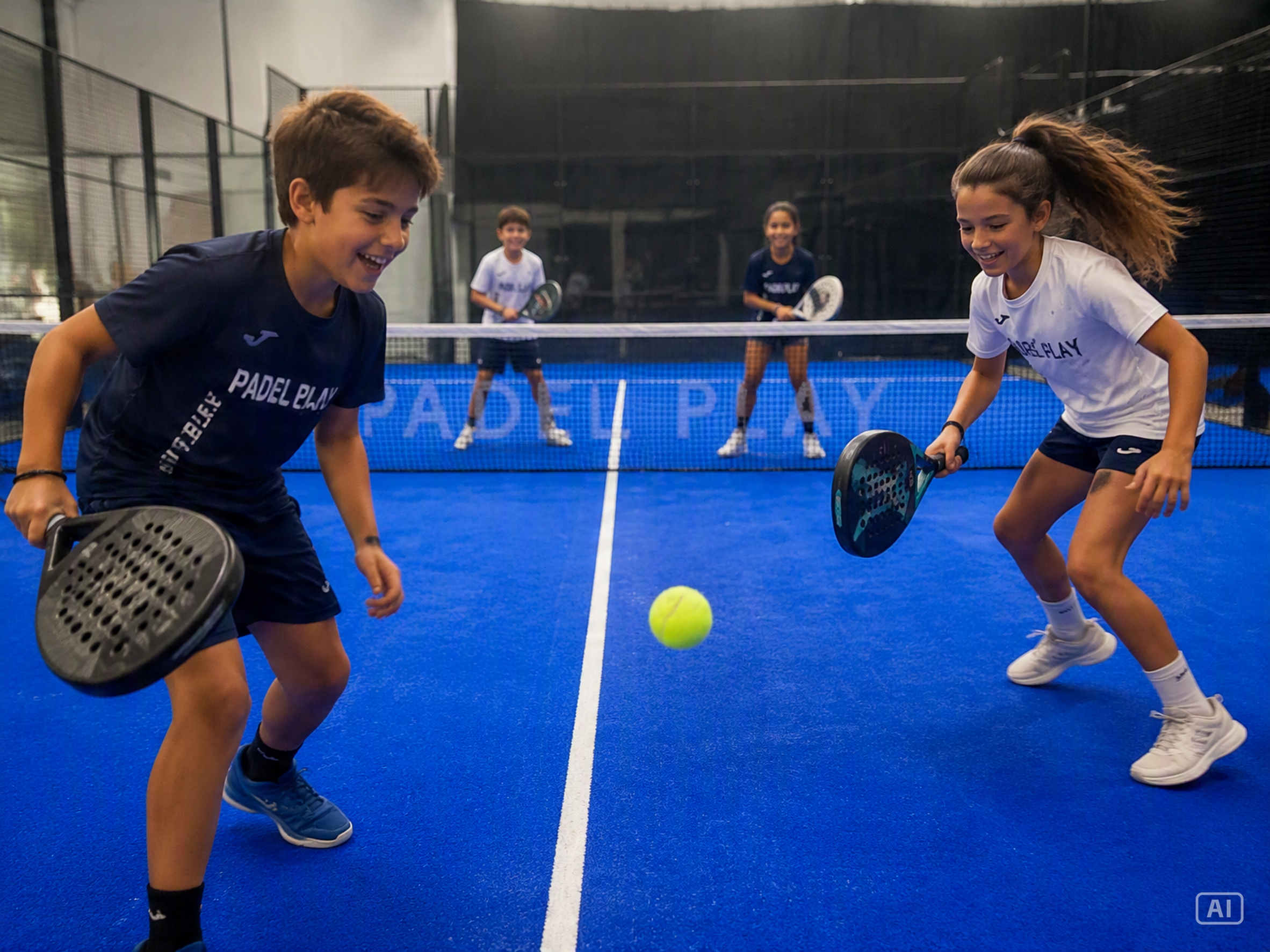 Fun padel coaching for children