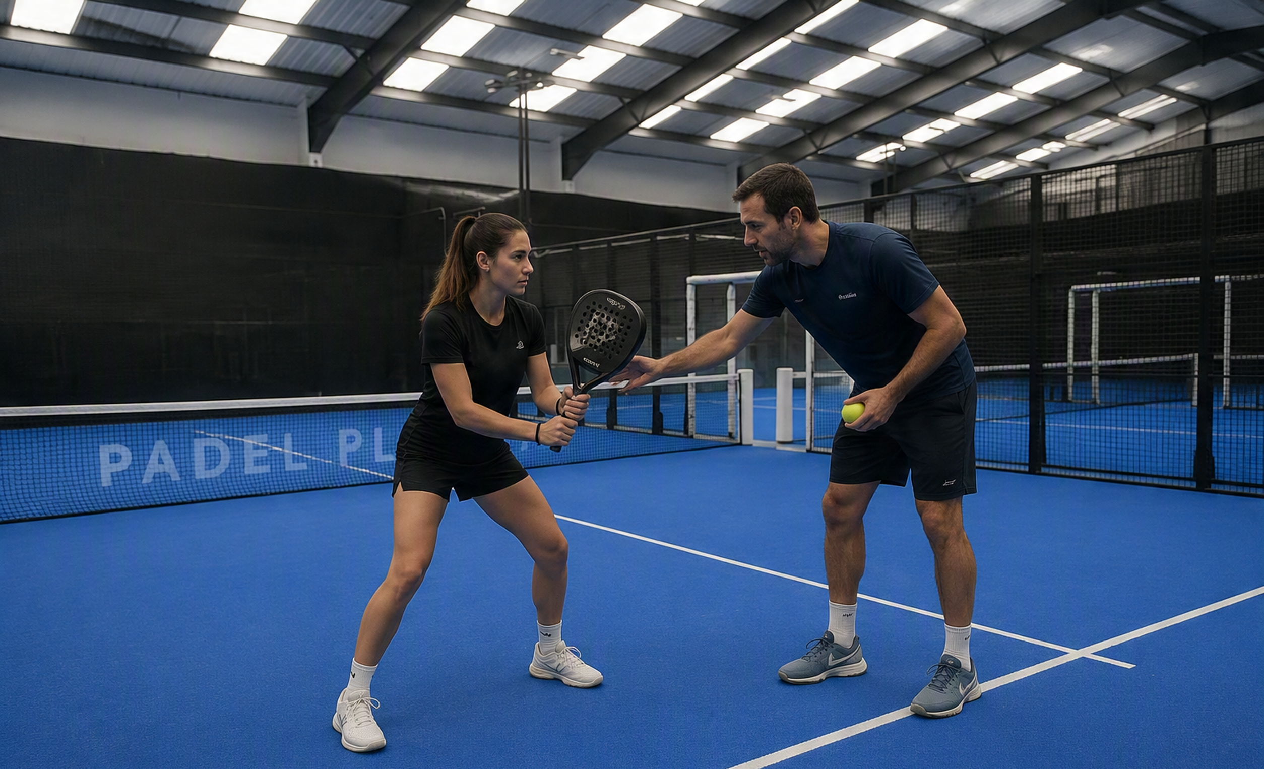 Padel coaching session
